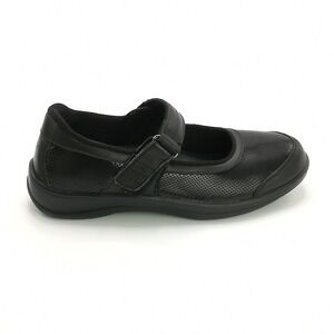 Orthofeet Shoes Womens Mary Jane Black Leather Casual Strap Flat Comfort 9.5